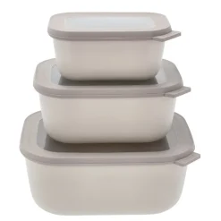 Cirqula høj Rekt. skålesæt m.låg 3 stk.