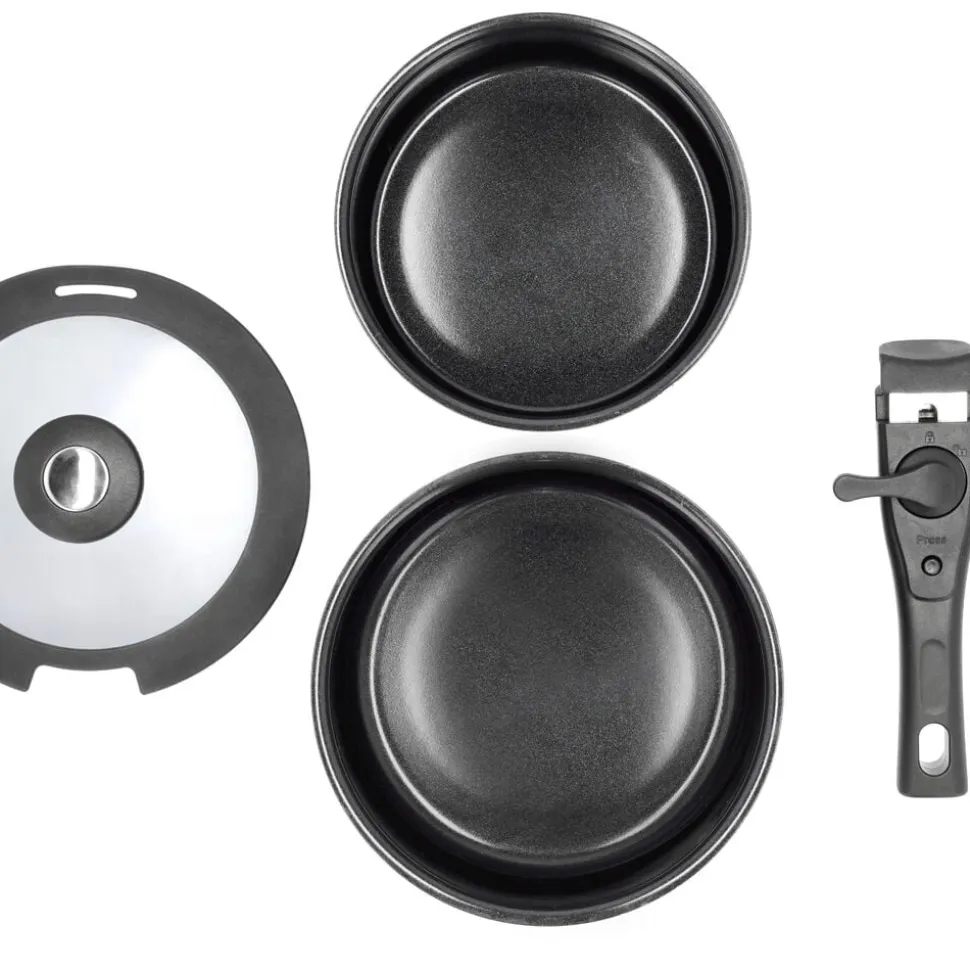 Grydesæt m aftageligt håndtag