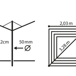 Linomatic 500 Easy Paraplytørrestativ