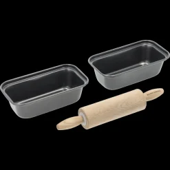 Mini-brødformsæt m. kagerulle 3 dele