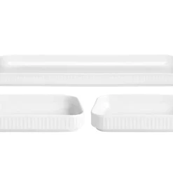 Plissé Fadsæt rektangulært 3 dele