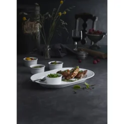 Plissé Serveringsfad ovalt