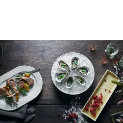 Plissé Serveringsfad ovalt