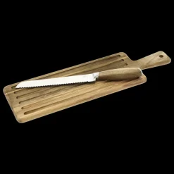 Skærebræt med brødkniv