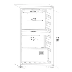 Vinkøleskab med 2 zoner