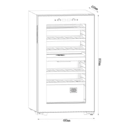Vinkøleskab med 2 zoner