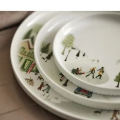 Vinter Toulouse Tallerken flad lige kant