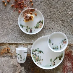 Vinter Toulouse Tallerken flad lige kant